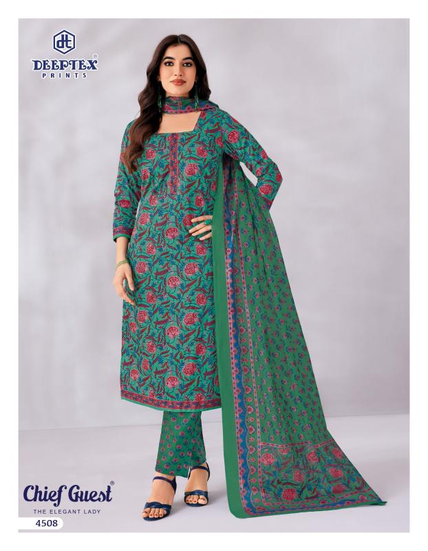 Deeptex chief guest vol 45 cotton dress material wholesale jetpur gujarat